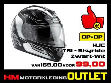 Motorhelm HJC TR1 Skyride - Zwart-Wit - L-60 beschikbaar voor biedingen
