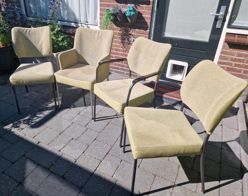 Bert Plantagie eetkamerstoelen, Huis en Inrichting, Stoelen, Zo goed als nieuw, Leer, Stof, Overige kleuren, Ophalen