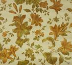 9860 warm vintage bloemenbehang in aardetinten 70s swiet, Ophalen of Verzenden, Minder dan 10 m², Bruin