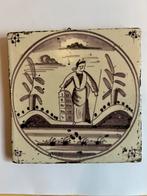 Mangaan wandtegel eind 18e eeuw, Antiek en Kunst, Antiek | Wandborden en Tegels, Ophalen of Verzenden