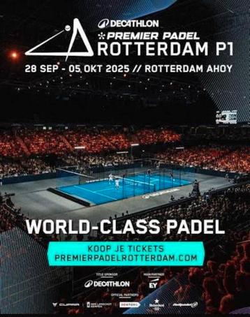 4 x Halve finale premier padel Ahoy 4okt avond beschikbaar voor biedingen