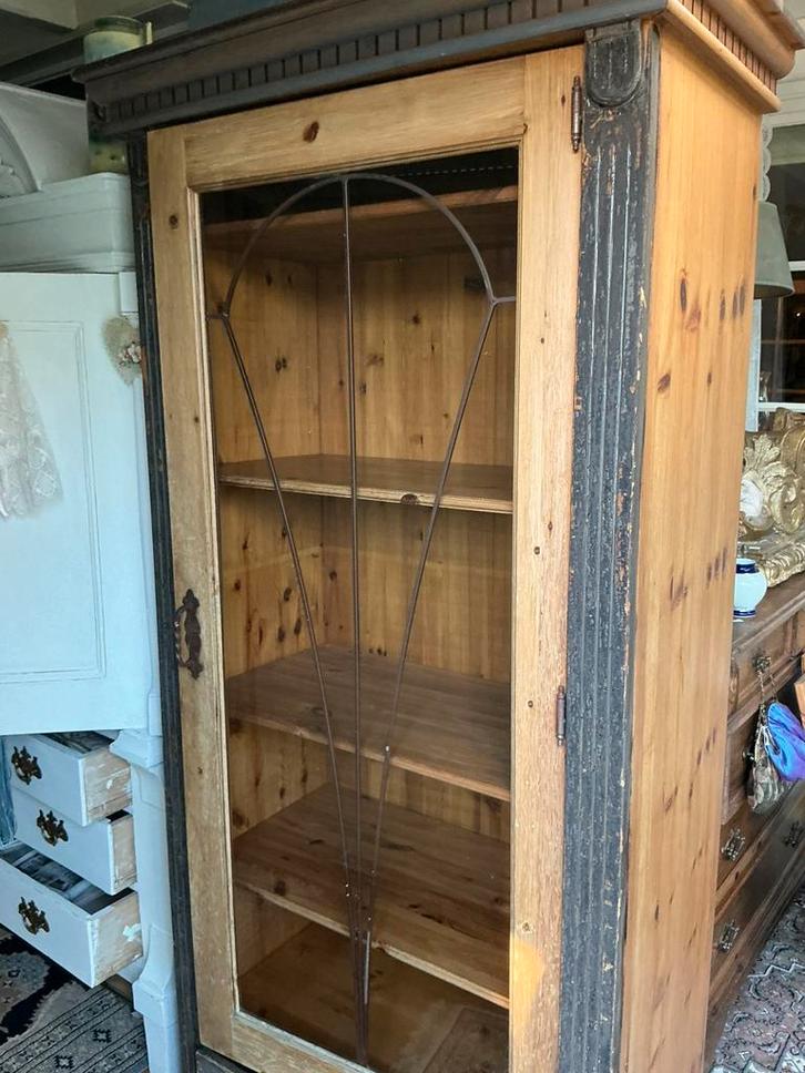 Antieke grenen een deurs kast, Antiek en Kunst, Curiosa en Brocante, Ophalen