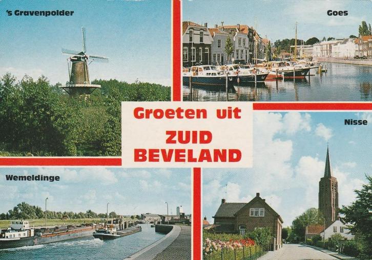 ZUID-BEVELAND 's Gravenpolder Wemeldinge Nisse Groeten, Verzamelen, Ansichtkaarten | Nederland, Ongelopen, Zeeland, 1960 tot 1980