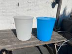 Wasmand 2 stuks met deksel, wit en blauw Ikea, Ophalen, Gebruikt, Blauw, Overige typen