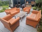 Set Kartell Bubble club set, terracotta oranje, met kussens, Tuin en Terras, Ophalen, Kunststof, Gebruikt, 6 zitplaatsen