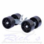 Rollenset 4-voud rubber op kantelblokje, Watersport en Boten, Info@rickshandel.nl, Nieuw, Ricks Handelsonderneming, Ophalen of Verzenden