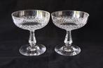 Antieke Val St Lambert set van 2 champagne coupes, Antiek en Kunst, Antiek | Glas en Kristal, Ophalen of Verzenden