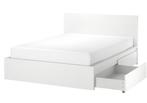 MALM Bedframe, 2 bedlades, wit, 160x200 met of zonder matras, Huis en Inrichting, Slaapkamer | Bedden, 160 cm, Gebruikt, Wit, Hout