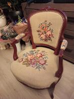 Antieke Stoel met Bloemmotief, Antiek, Hout, Gebruikt, Overige kleuren