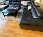 Leren hoekbank, Huis en Inrichting, Banken | Complete zithoeken, Ophalen, Zo goed als nieuw