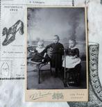 Cabinetfoto - Drie kindjes  ( Fam. de Graaf ) Den Haag, Gebruikt, Verzenden, Foto, Voor 1940