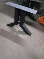Zwarte tafelpoten y tafelpoot y poten eettafel zwart staal, Huis en Inrichting, Tafelonderdelen, Ophalen, 50 tot 100 cm, Rond