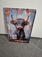 Metalen Wandbord - Schotse Hooglander, Huis en Inrichting, Ophalen of Verzenden, Nieuw