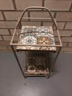 Wijnrek met mozaïek details, Ophalen, Minder dan 55 cm, Metaal of Aluminium, Vierkant