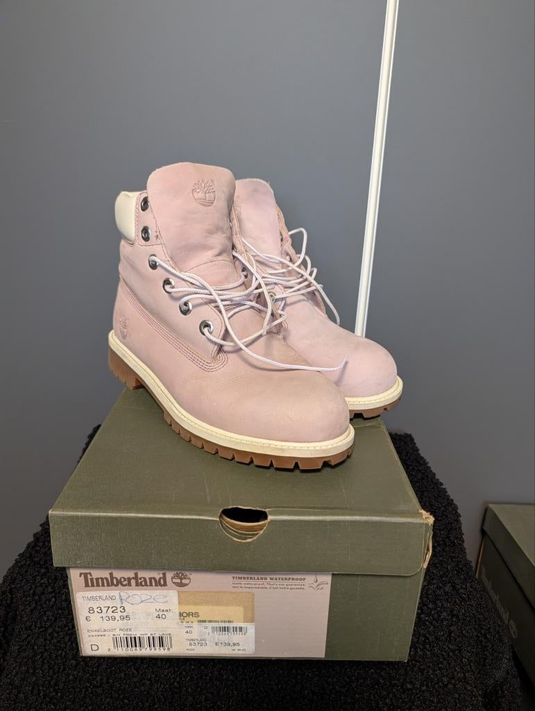 Timberland 6 inch Enkelboots Lichtroze - Maat 40, Kleding | Dames, Schoenen, Lage of Enkellaarzen, Ophalen of Verzenden, Zo goed als nieuw