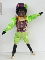 Authentieke V&D etalage zwarte Piet pop - 60cm, groen/paars, Diversen, Verzenden, Zo goed als nieuw