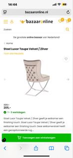 Eric Kuster Stoelen kleur Taupe - Gereinigd!, Huis en Inrichting, Gebruikt, Bruin, Ophalen of Verzenden, Eén