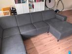 Grijze hoekbank met chaise longue, Ophalen, Gebruikt, 100 tot 125 cm, Hoekbank