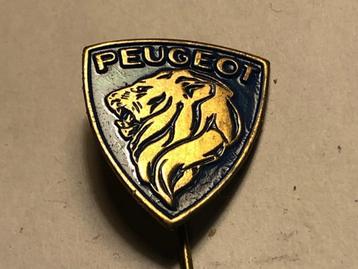 Metalen PEUGEOT Automerk Speld (Blauw/Messingkleur). beschikbaar voor biedingen