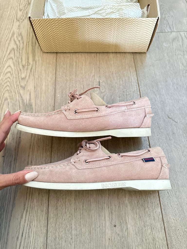 Sebago Docksides Roze Suède Bootschoenen - Maat 40.5, Ophalen of Verzenden, Zo goed als nieuw, Roze, Instappers