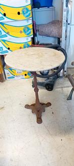Antiek Bistro tafeltje 70cm hoog, Ophalen, Zo goed als nieuw, Rond, Metaal