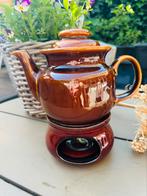 Vintage setje theepot en theelicht, Ophalen of Verzenden