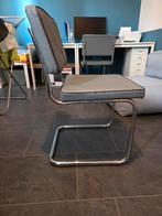 Buisframe eetkamer stoelen 2 stuks jaren 80, Huis en Inrichting, Stoelen, Ophalen of Verzenden, Gebruikt, Leer