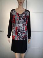 E544 Sao Paulo: maat 40=M jurk jurkje rood/zwart/grijs, Kleding | Dames, Jurken, Maat 38/40 (M), Ophalen of Verzenden, Zo goed als nieuw