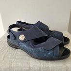 Solidus sandalen maat 7 / 41 breedte H donker blauw, Solidus, Blauw, Zo goed als nieuw, Sandalen of Muiltjes