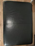 Montel Design leren hocker - zwart, Huis en Inrichting, Banken | Voetenbanken en Poefen, Ophalen, Gebruikt, Leer, 75 tot 100 cm