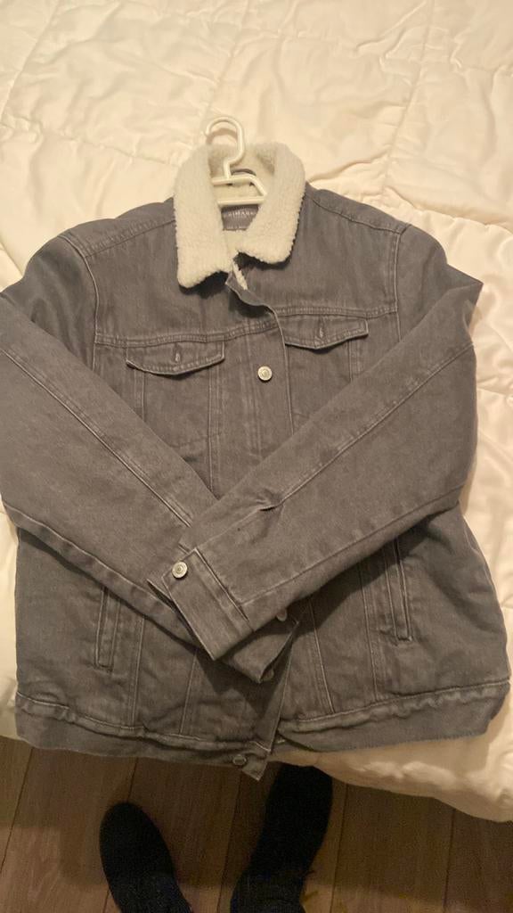 Grijze jas met teddy voering - Primark, Ophalen of Verzenden, Zo goed als nieuw, Maat 52/54 (L), Grijs