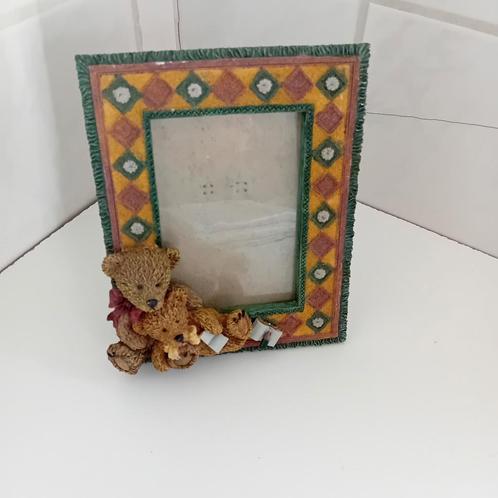 Schattige fotolijst met teddyberen, Huis en Inrichting, Woonaccessoires | Lijsten, Gebruikt, Minder dan 50 cm, Minder dan 50 cm