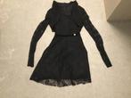 Mooie zwarte jurk met bolero S uit Italy( 1xgedragen), Ophalen, Made in Italy, Zwart, Nieuw