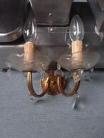 Vintage/Barok/Brocante wandlamp glas  zonder snoer, Huis en Inrichting, Lampen | Wandlampen, Ophalen of Verzenden, Gebruikt, Glas