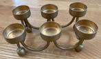 Theelichthouder voor 6 waxinelichtjes goudkleurig metaal, Huis en Inrichting, Woonaccessoires | Kandelaars en Kaarsen, Gebruikt