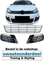 Hoogglans Zwart Grill Set Geschikt Voor Golf 6 R20, Ophalen of Verzenden