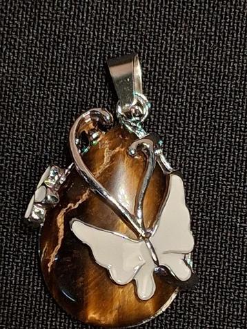 druppelvorm hanger tijgeroog beschikbaar voor biedingen