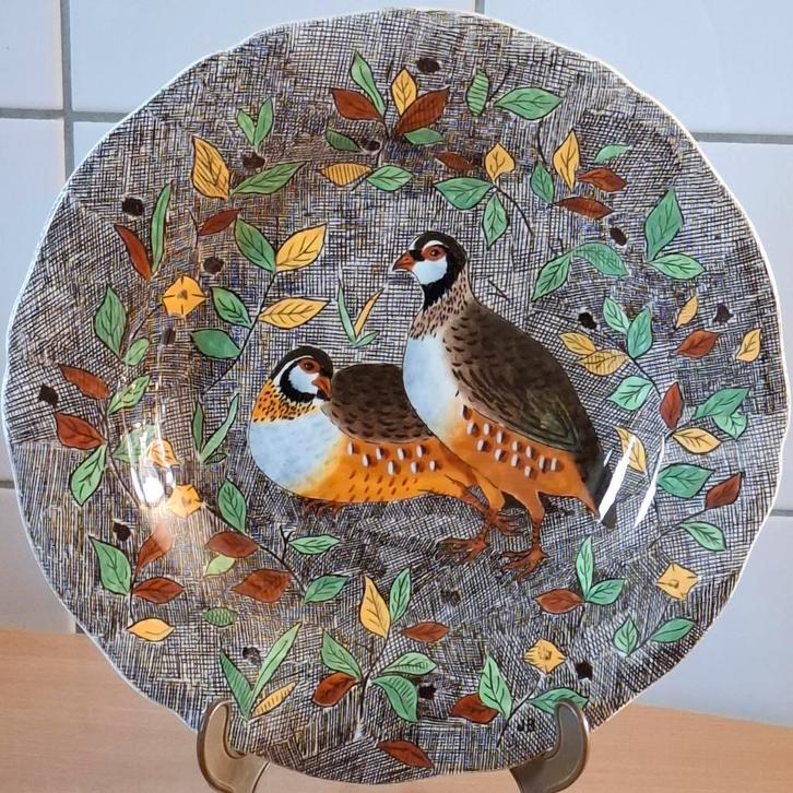 Gien Rambouillet. Wandbord. 1955. Handpainted. * Zie tekst., Antiek en Kunst, Antiek | Wandborden en Tegels, Ophalen