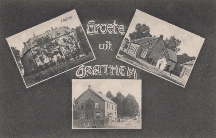 GRATHEM - 1914 - Groete Uit Grathem, Verzamelen, Ansichtkaarten | Nederland, Gelopen, Limburg, Voor 1920, Verzenden