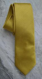 Stropdas 100% handgeweven Effen Goud design -NIEUW-, Ophalen of Verzenden, Nieuw, Overige kleuren, Effen