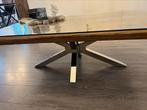 Zgan salontafel 130x80 cm incl. Glasplaat, Ophalen, 50 tot 100 cm, Zo goed als nieuw, Minder dan 50 cm