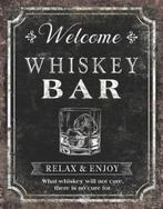 Whiskey Bar Relax & Enjoy.  Metalen wandbord 31,5 x 40,5 cm., Ophalen of Verzenden, Nieuw, Reclamebord