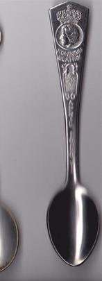 Lepeltje Koningin Beatrix 30 april 1980., Verzamelen, Ophalen of Verzenden, Zo goed als nieuw, Metaal, Bestek