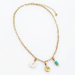 Dottillove Paperclip Ketting Dames RVS Geel Gold Plated, Overige materialen, Verstelbaar, Birgitta-Gracht 33, 6465 EL Kerkrade, Nederland