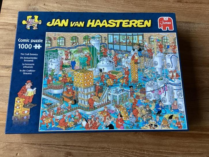 Jan  van Haasteren, de Ambachtelijk Brouwerij, 1000 stukjes, Hobby en Vrije tijd, Denksport en Puzzels, Zo goed als nieuw, Legpuzzel