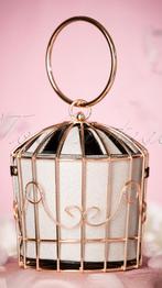 Vintage Birdcage Handtas Topvintage, Ophalen of Verzenden, Zo goed als nieuw, Wit, Handtas