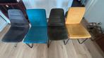 4 Grijze Eetkamerstoelen - Modern Design, Huis en Inrichting, Stoelen, Ophalen, Gebruikt, Overige kleuren, Metaal