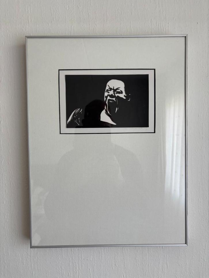 Knipselkunstwerk Mephisto, Michael Pfeiffer., Antiek en Kunst, Kunst | Schilderijen | Abstract, Ophalen of Verzenden