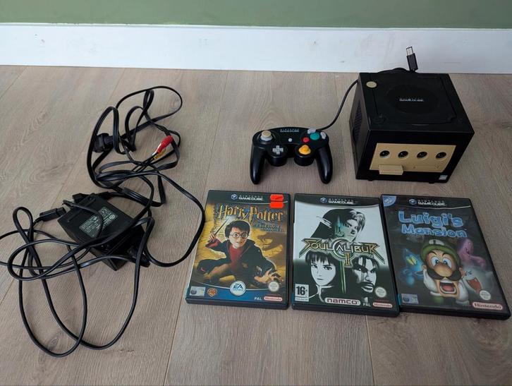 Nintendo GameCube + 4 Games, Spelcomputers en Games, Games | Nintendo GameCube, Gebruikt, Avontuur en Actie, 1 speler, Vanaf 7 jaar