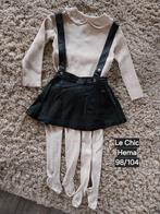 Super mooi setje Le Chic en Hema 98/104 beige zwart, Meisje, Le Chic, Ophalen of Verzenden, Zo goed als nieuw